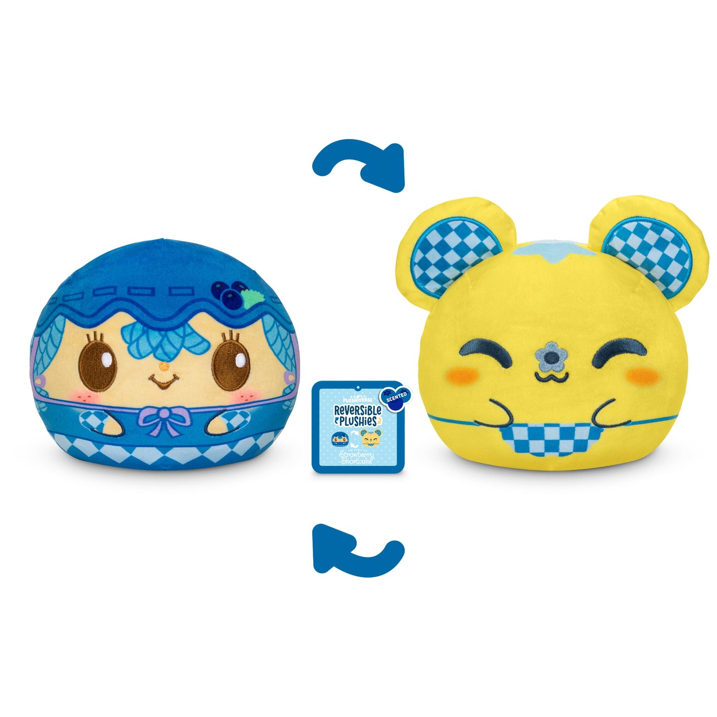 Blueberry Muffin and Cheesecake Mouse 6" Scented Reversible Plushie