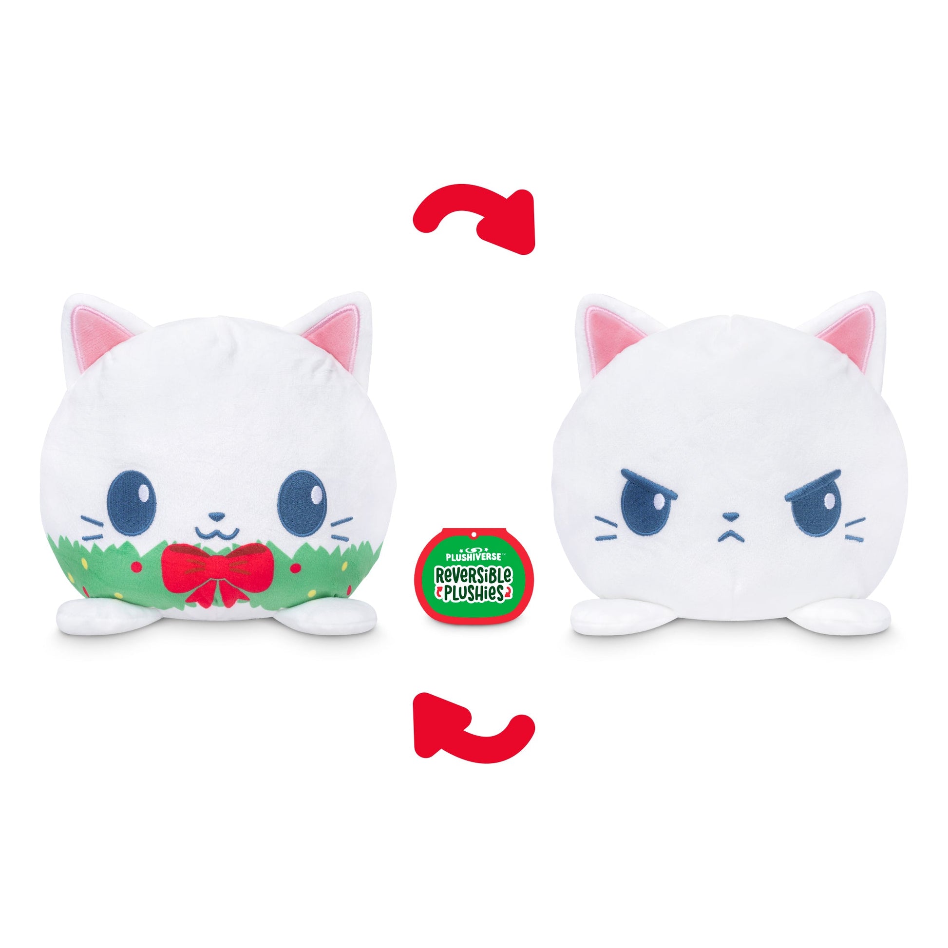 Holiday Cat 6" Reversible Plushie