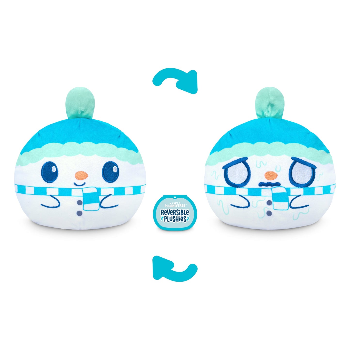 Holiday Snowman 6" Reversible Plushie