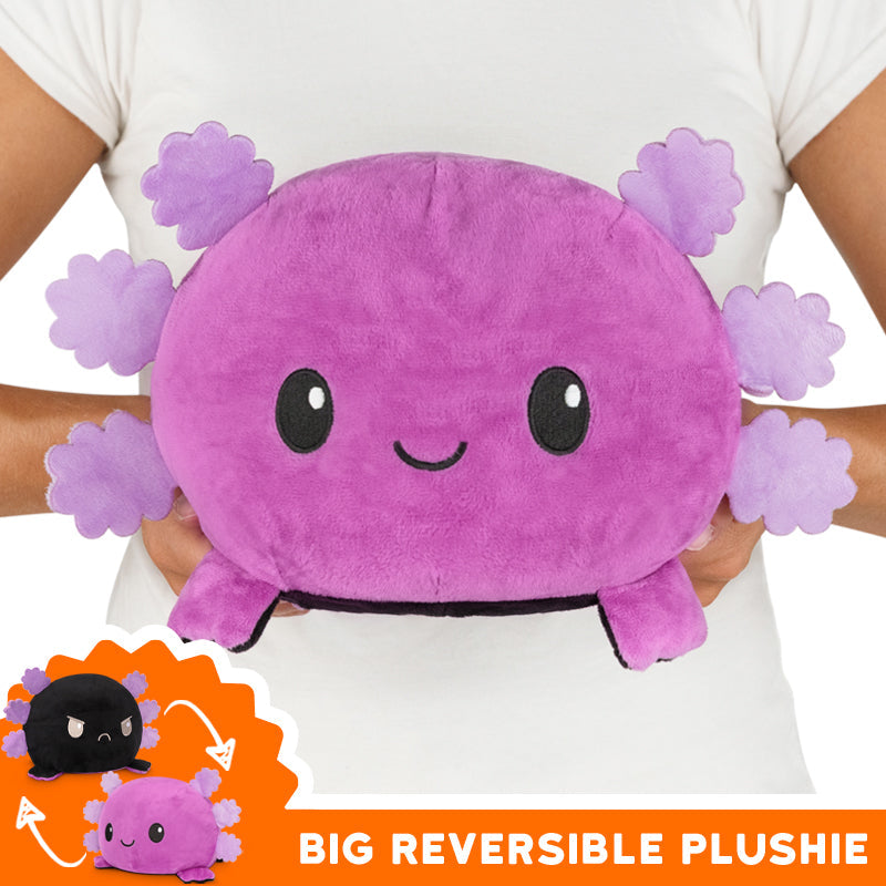 Big Reversible Axolotl Plushie by TeeTurtle that allows you to express emotions.