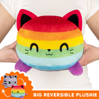 Big TeeTurtle Reversible Cat Plushie.