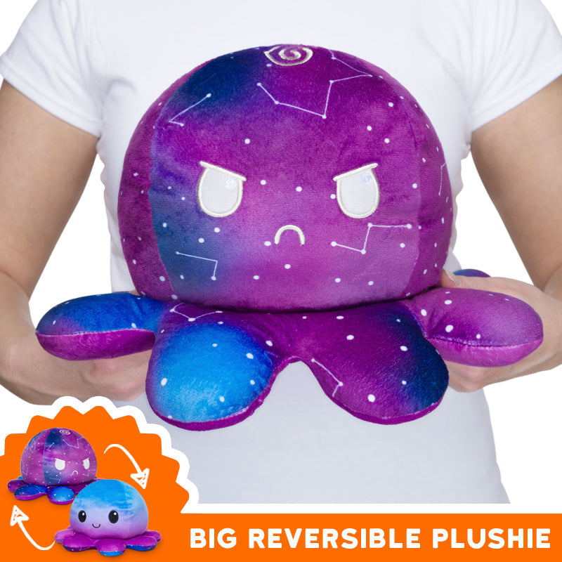 TeeTurtle's Big Reversible Octopus Plushie is expressing emotions.