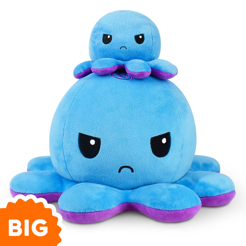 A Big Reversible Octopus Plushie from TeeTurtle is stacked on top of each other.