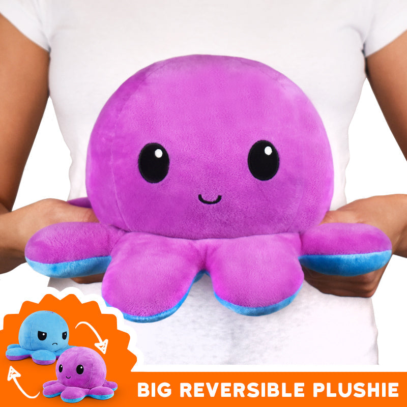 TeeTurtle's Big Reversible Octopus Plushie can express emotions.