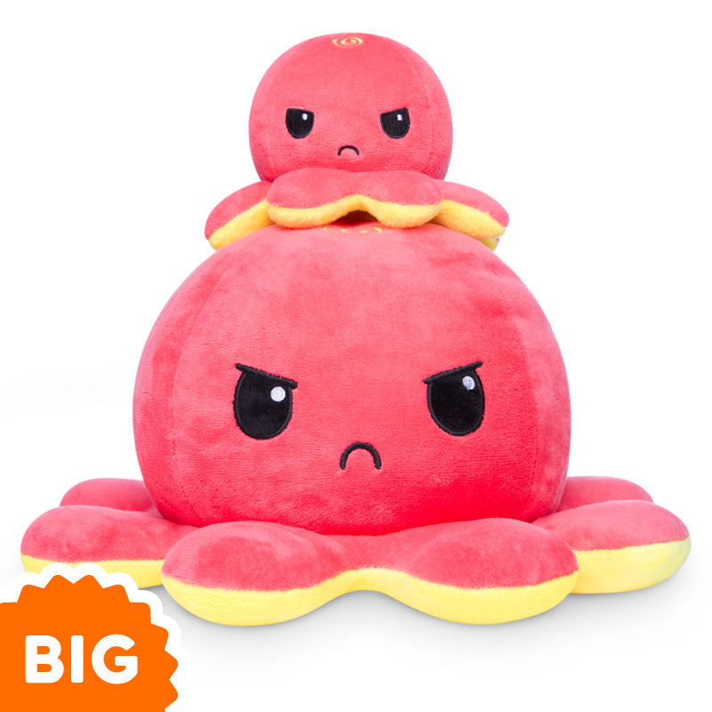 Big Reversible Octopus Plushie from TeeTurtle is a plush toy that allows you to express emotions through its reversible design.