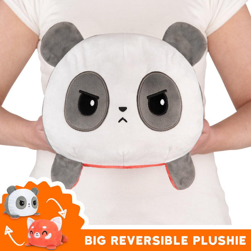 TeeTurtle Big Reversible Panda & Red Panda Plushie, perfect for TeeTurtle mood plushies collectors.