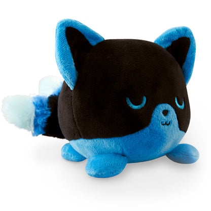 A cuddly Kitsune Plushie with blue eyes by TeeTurtle.