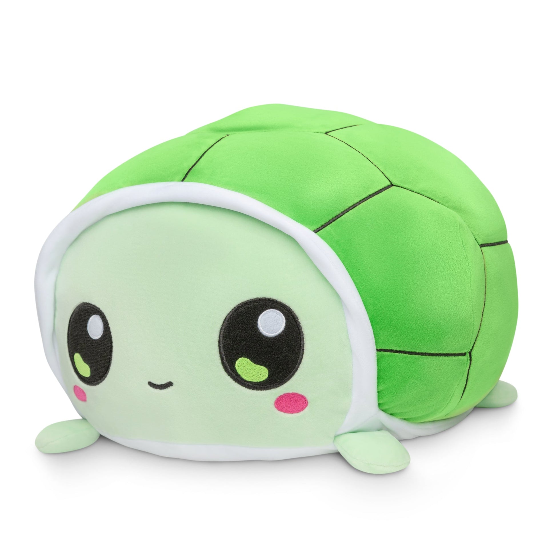 A TeeTurtle Giant Moody Turtle Plushie, perfect for cuddling.