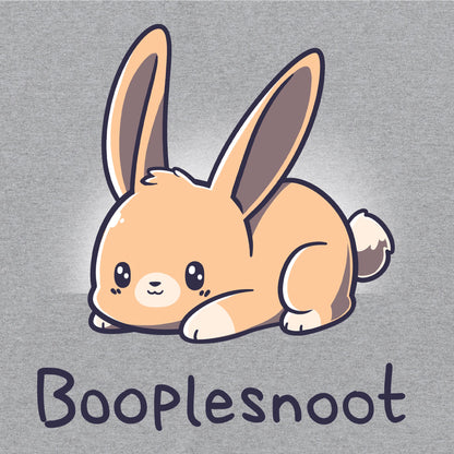 Long Sleeve T-shirt_TeeTurtle Booplesnoot heather gray t-shirt featuring a cute little bunny just being cute.