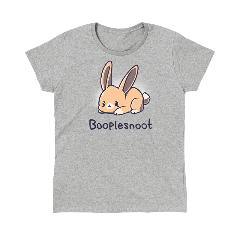 Classic Cotton T-shirt_TeeTurtle Booplesnoot heather gray t-shirt featuring a cute little bunny just being cute.