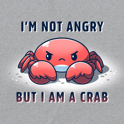 Classic Cotton T-shirt_TeeTurtle Feeling Crabby heather gray t-shirt featuring a grumpy looking crab.
