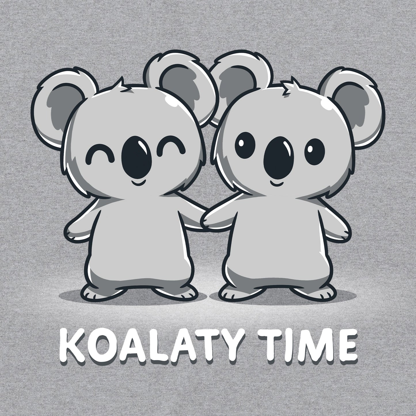 Classic Cotton T-shirt_TeeTurtle Koalaty Time heather gray T-shirt featuring koalas holding hands.