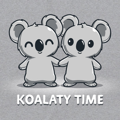 Classic Cotton T-shirt_TeeTurtle Koalaty Time heather gray T-shirt featuring koalas holding hands.