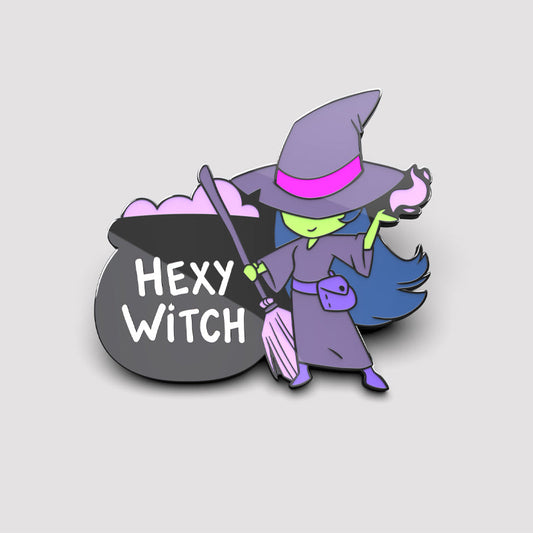 TeeTurtle's Hexy Witch Pin enamel pin.