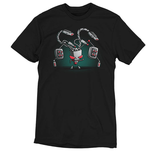 Premium Cotton T-shirt_TeeTurtle black Gir (Duty-Mode) apparel featuring Gir with an array of weapons drawn.