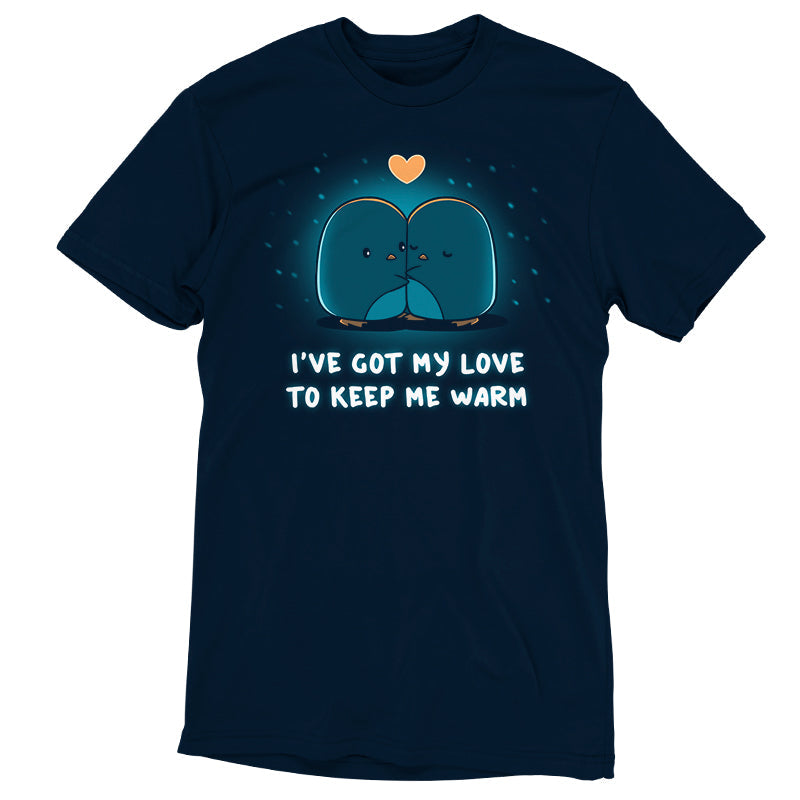 Premium Cotton T-shirt - featuring two adorable penguins hugging with a heart over their heads