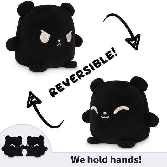 TeeTurtle offers a lovely collection of plush toys, including the adorable TeeTurtle Reversible Bear Plushmates. This delightful set features two black bears that can be turned inside out, revealing another playful side.