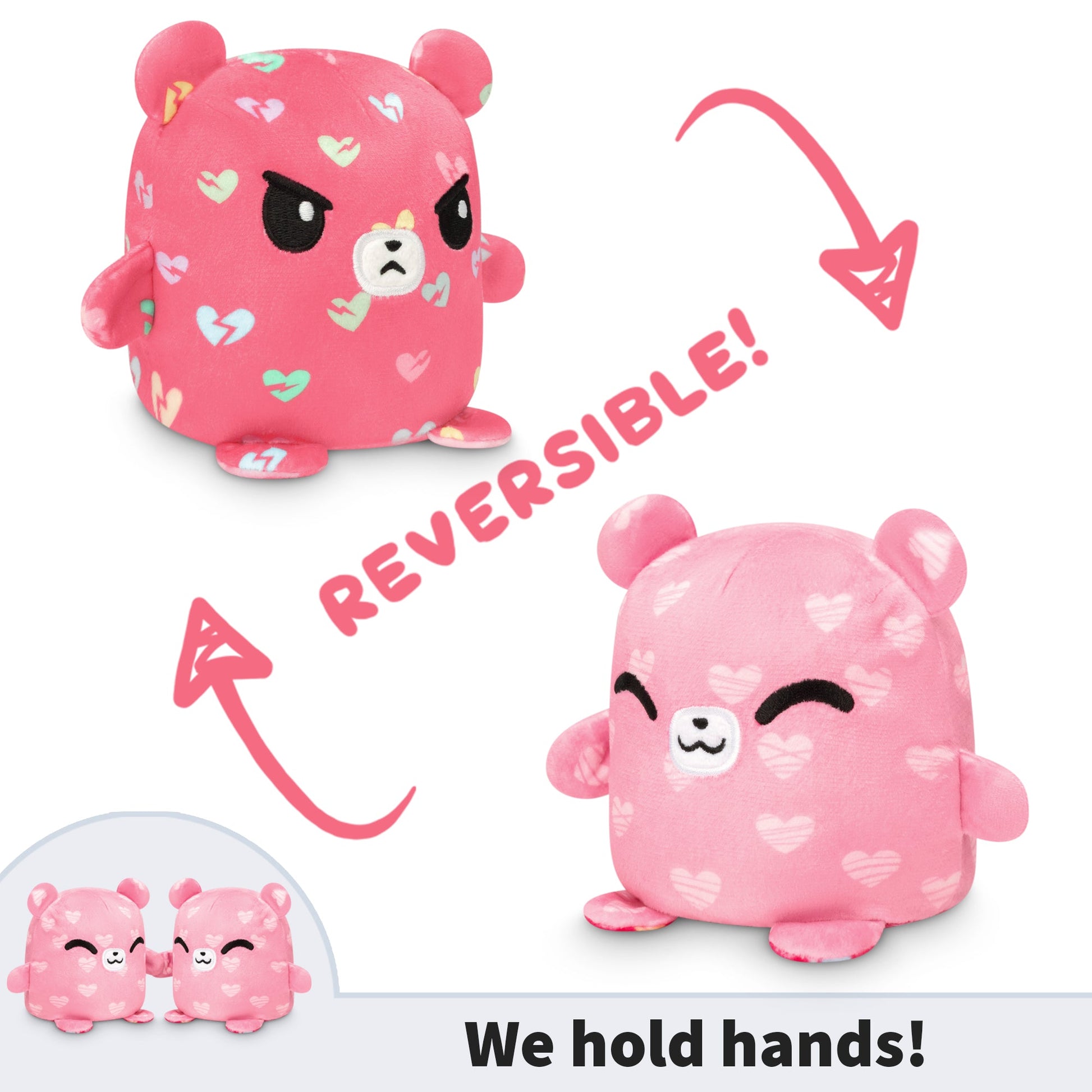 TeeTurtle brings you the cutest Reversible Bear Plushmate teddy bear plush toy. With our Reversible Bear Plushmates, we can hold hands and make adorable memories together.