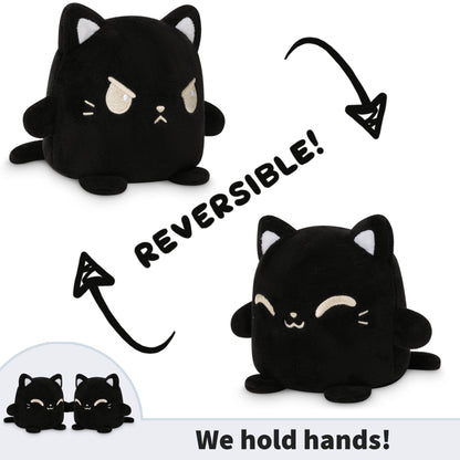 TeeTurtle Reversible Cat Plushmate - we hold hands.