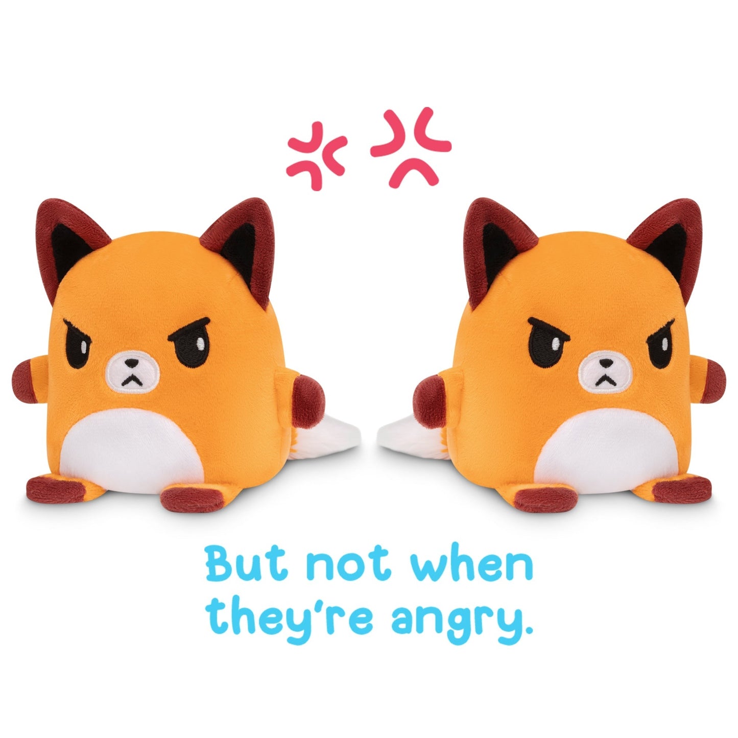 Two TeeTurtle Reversible Fox Plushmates.