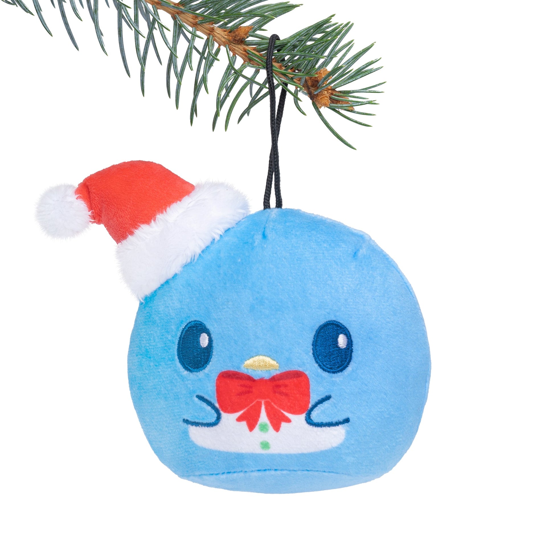 Santa Penguin Plushie Ornament