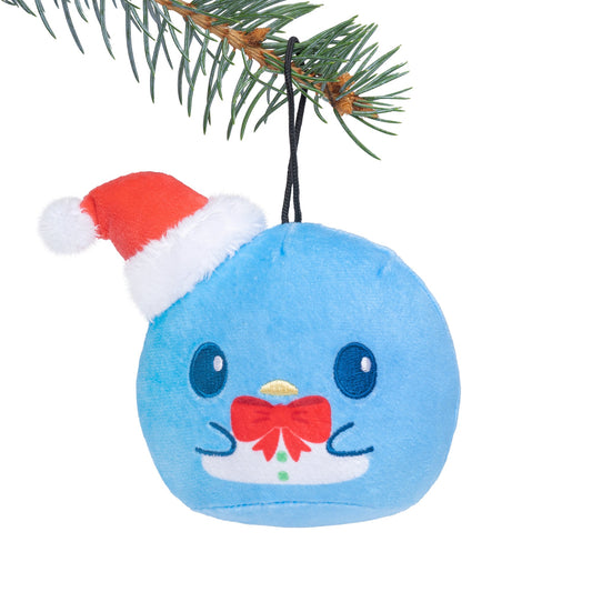 Santa Penguin Plushie Ornament