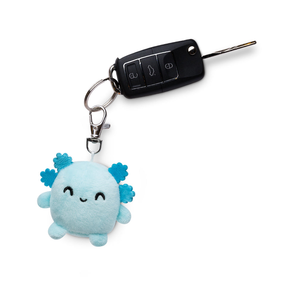 A TeeTurtle Axolotl Plushie Charm Keychain.