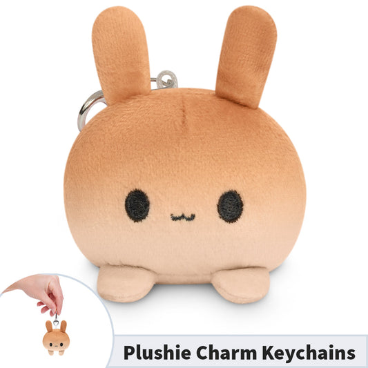 Portable TeeTurtle Bunny Plushie Charm Keychain.