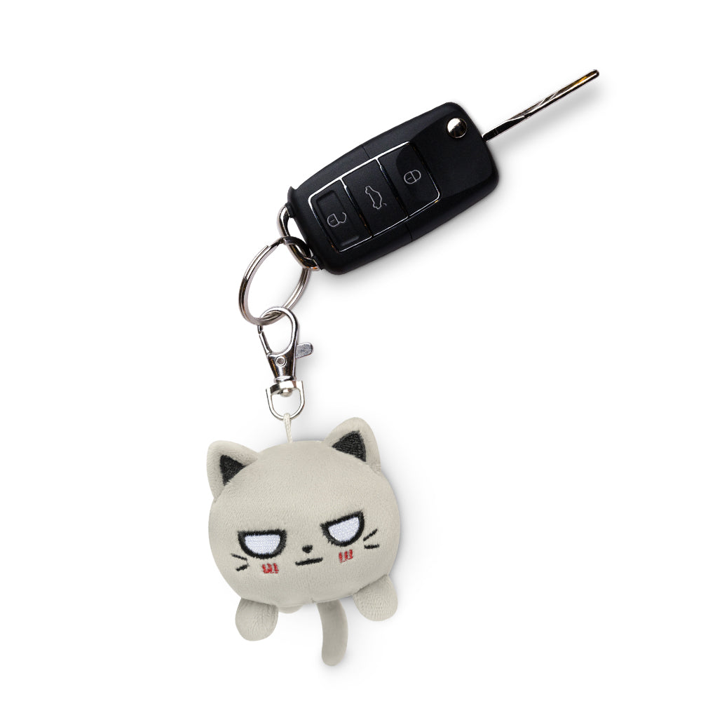 A TeeTurtle Cat Plushie Charm Keychain.