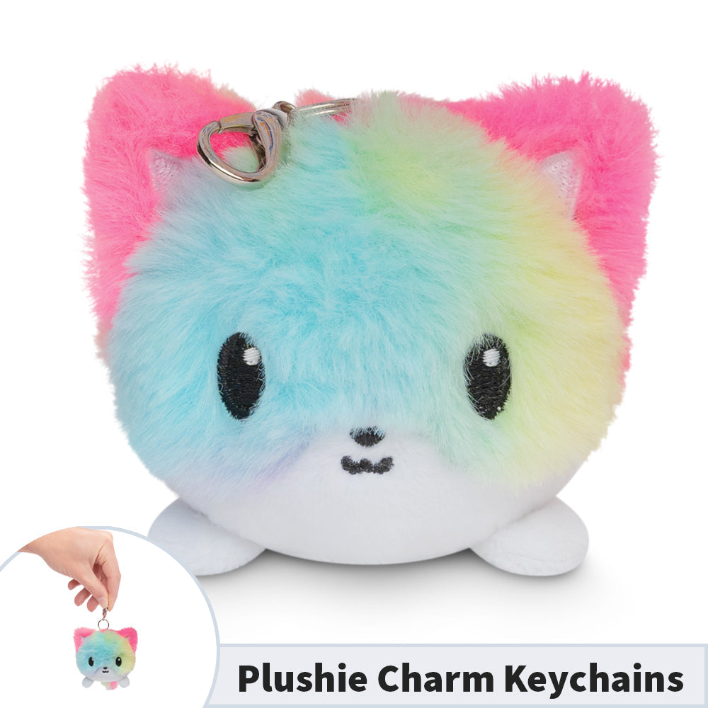 Portable TeeTurtle Fox Plushie Charm Keychain.