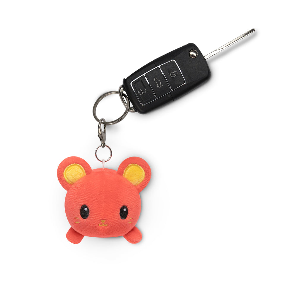 A portable Lunar New Year Rat Plushie Charm Keychain by TeeTurtle.