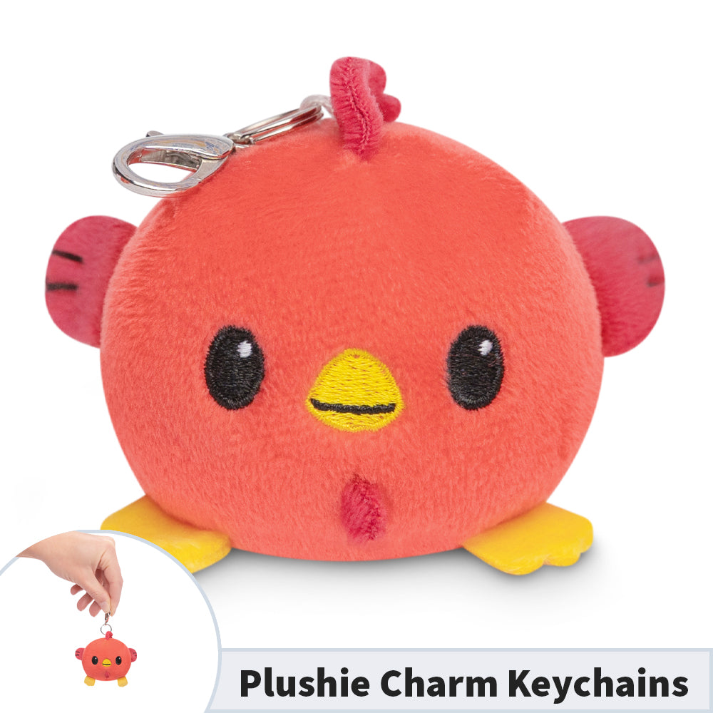 A portable Lunar New Year Rooster Plushie Charm Keychain by TeeTurtle.