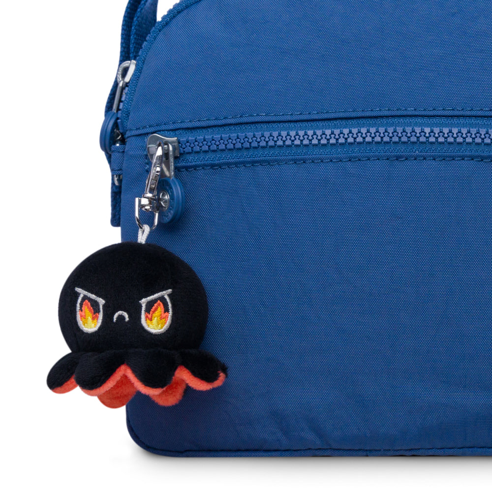 A portable Octopus Plushie Charm Keychain by TeeTurtle that can clip onto bags.