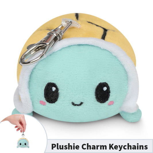 A portable TeeTurtle Turtle Plushie Charm Keychain.