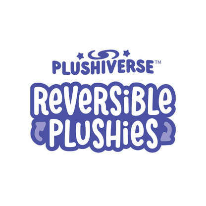 Logo of "Plushiverse Totally Turtle 4" Reversible Plushie" with stylized text and decorative elements by TeeTurtle.