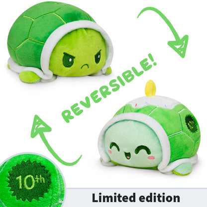 TeeTurtle's Reversible Turtle Plushies express emotions.