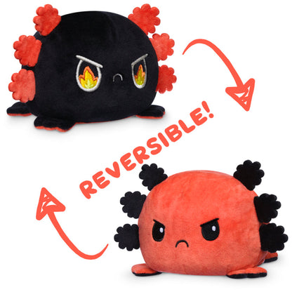 Two TeeTurtle Reversible Axolotl Plushies with the words reversible on them.