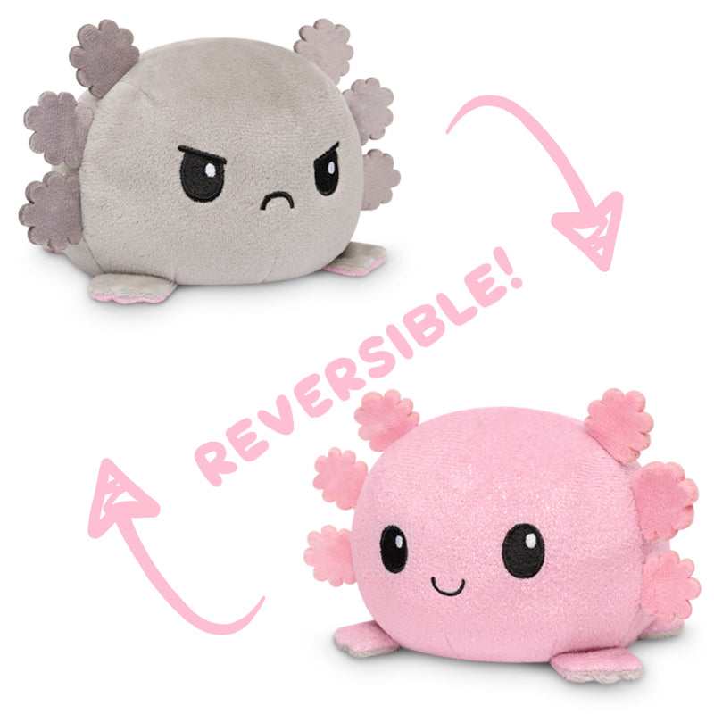 A TeeTurtle TikTok-famous Reversible Axolotl Plushie.