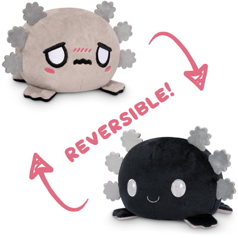 A TeeTurtle Reversible Axolotl Plushie that allows you to express emotions.