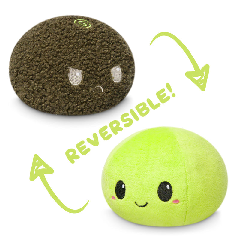 Two TeeTurtle plushies, one Reversible Avocado Plushie and one mood plushie.