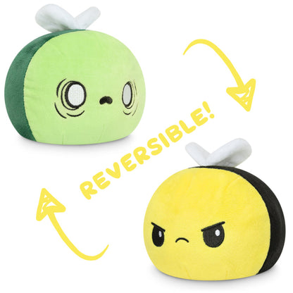 A Reversible Boo Bee Plushie by TeeTurtle with yellow and green colors.