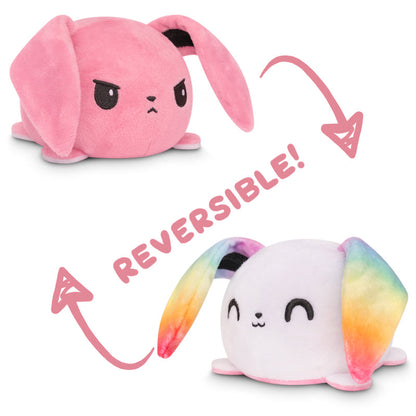 Two TeeTurtle Reversible Bunny Plushies.