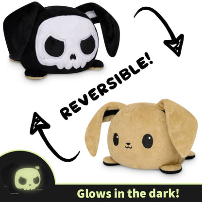 TeeTurtle's Reversible Bunny Plushie with expressive glow in the dark features.