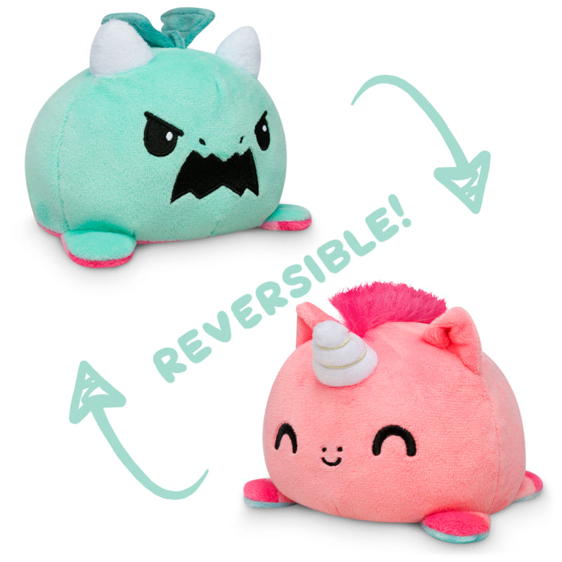 Two Reversible Unicorn & Dragon Plushies from TeeTurtle.