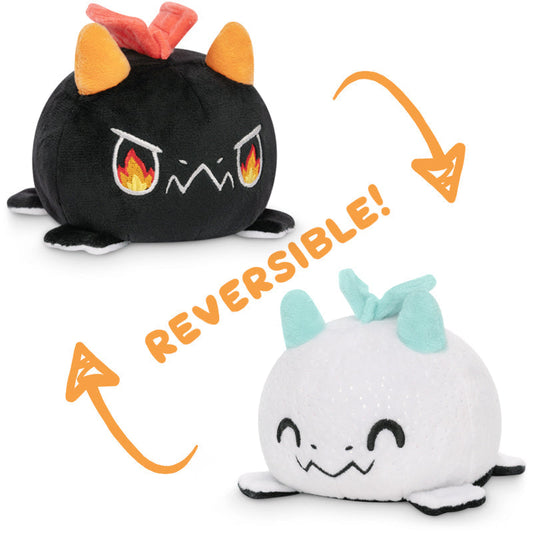 A TeeTurtle Reversible Dragon Plushie (Black + White Sparkle), perfect for mood plushies enthusiasts.