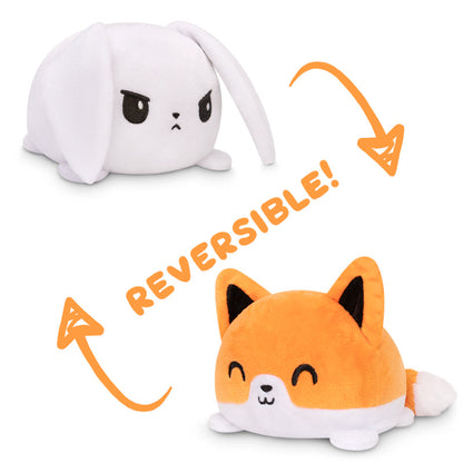 Two TeeTurtle Reversible Fox & Bunny Plushies.