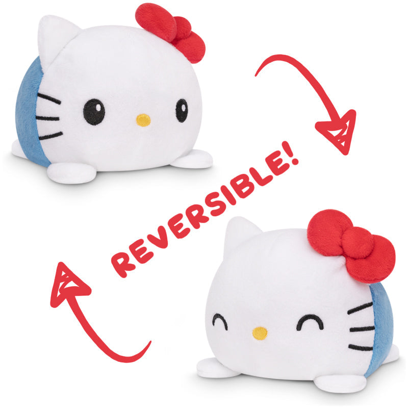 Sanrio's Reversible Hello Kitty plushie is expressing emotions.