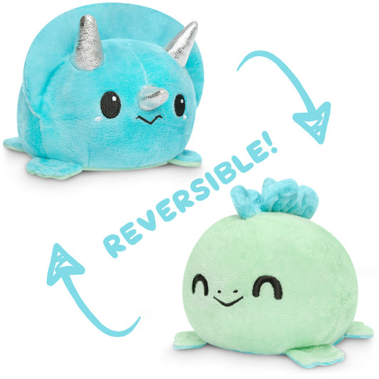 Two Reversible Stego & Triceratops Plushies by TeeTurtle.