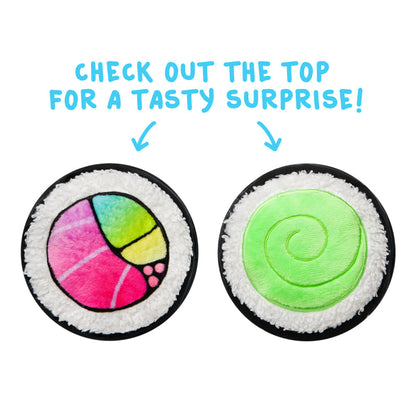 Check the top of the TeeTurtle Reversible Sushi Plushie for a tasty surprise.