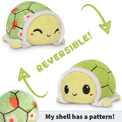 My shell has a pattern - TeeTurtle reversible turtle plushie.